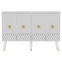 Hanah Home Consola Blanco y Oro